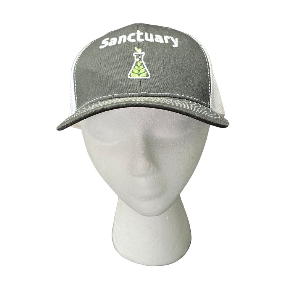 Sanctuary Beaker Gray White Trucker Hat Dutchie Richardson Adjustable Strap Cap